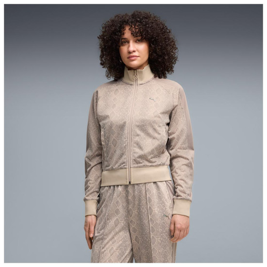 Puma Γυναικεία ζακέτα T7 Snake Print Short Track Top